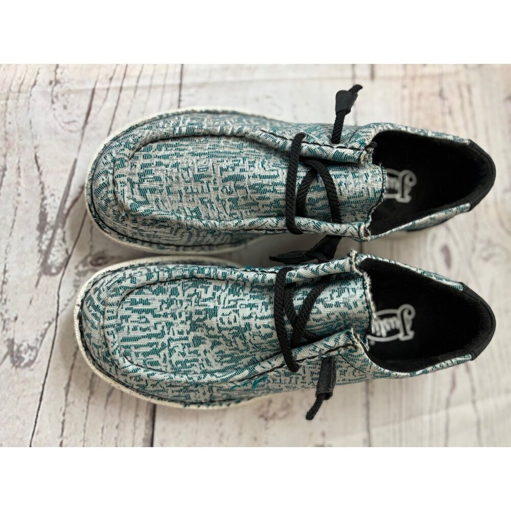 Justin Womens Size 7.5M Casual Slip-On Shoes Style 3345 Leather & Fabric Upper - Picture 8 of 9
